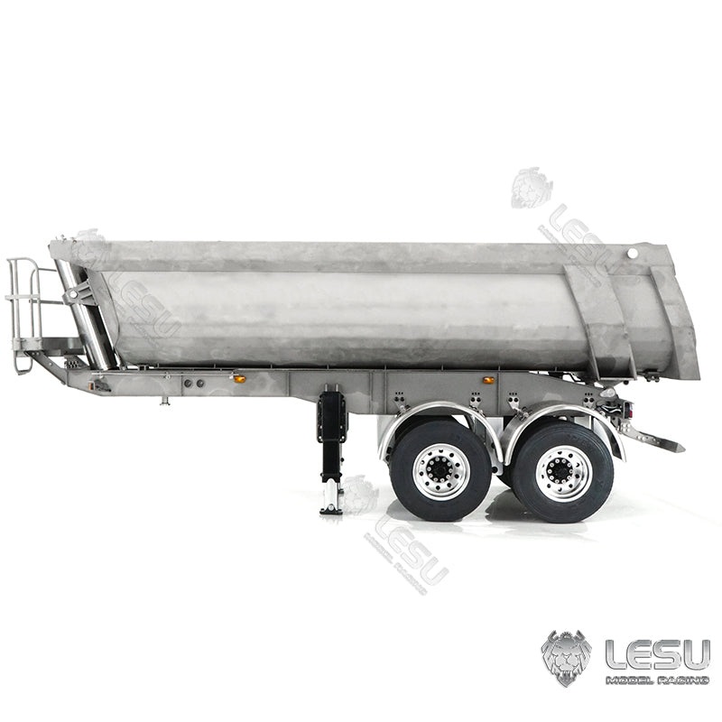 IN STOCK LESU 1/14 Metal Bucket U Type Hopper Hydraulic Semi Trailer Dumper ESC Oil Tank Electric Legs TAMIIYA Truck DIY Cars Model