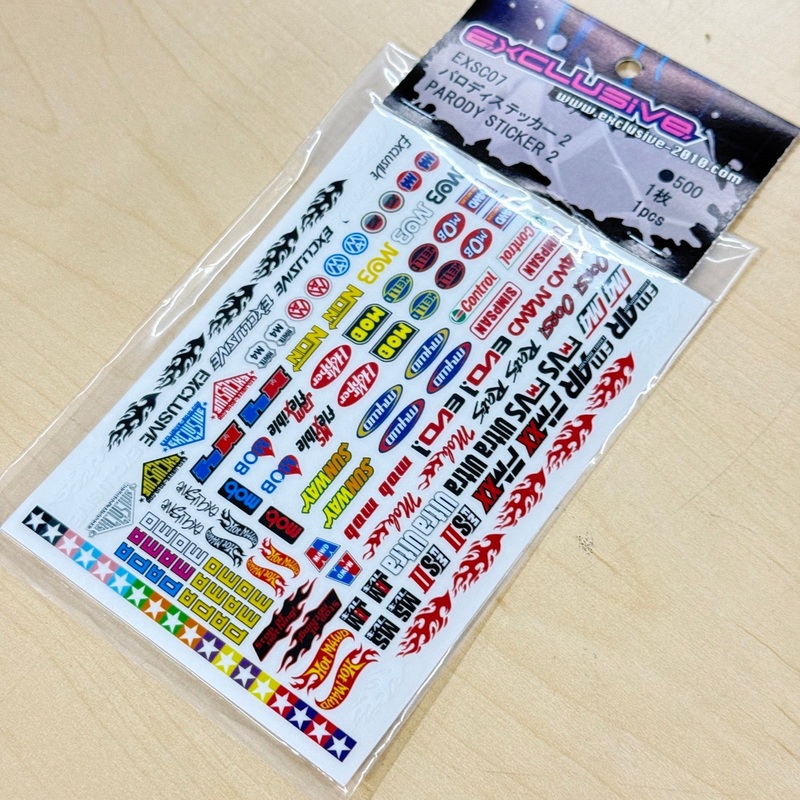 1-10 SLAPS: “PARODY STICKERS 2” BUMPER STICKER JDM DECAL SHEET DRIFT  [Exclusive RC] EXSC07
