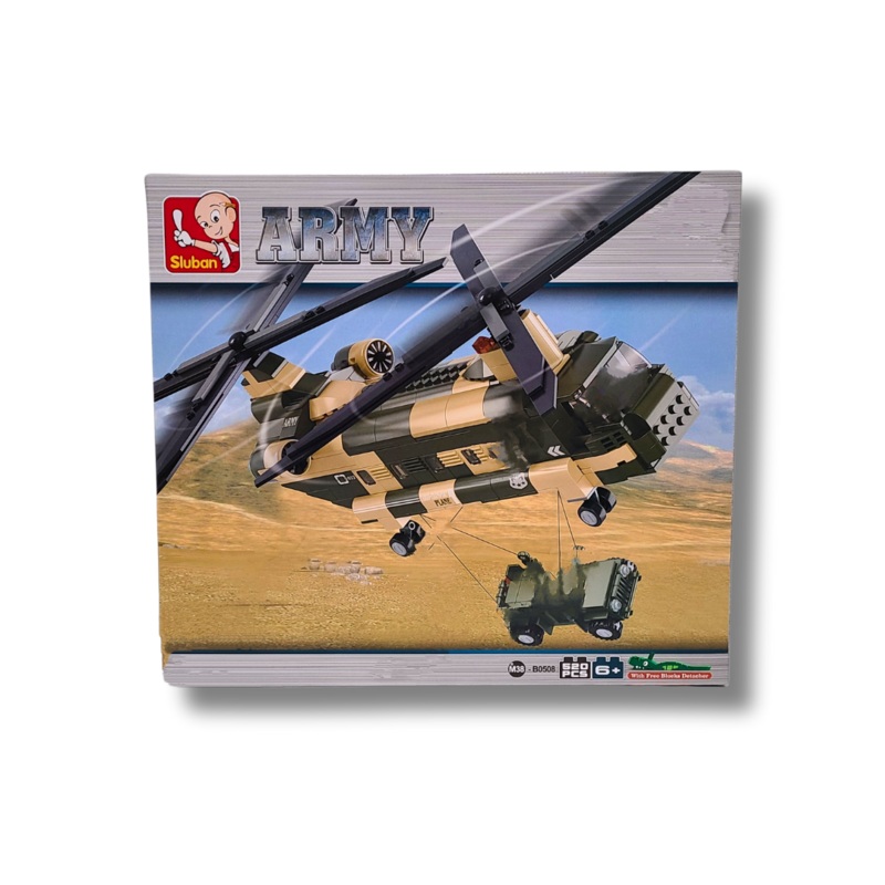 Sluban M38-B0508 Chinook Transport Helicopter  520-Piece Military Brick Set