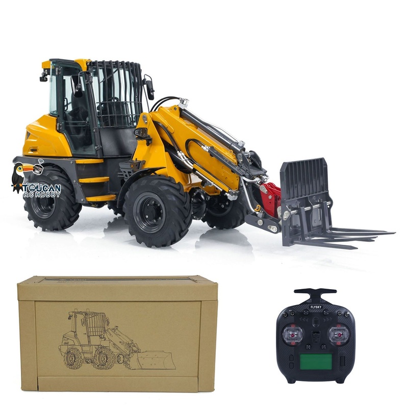 IN STOCK LESU 1/14 AT1050 RC Hydraulic Equipment Fork Loader Radio Control Telescopic Arm Car Kits DIY Model Light Sound System KIT