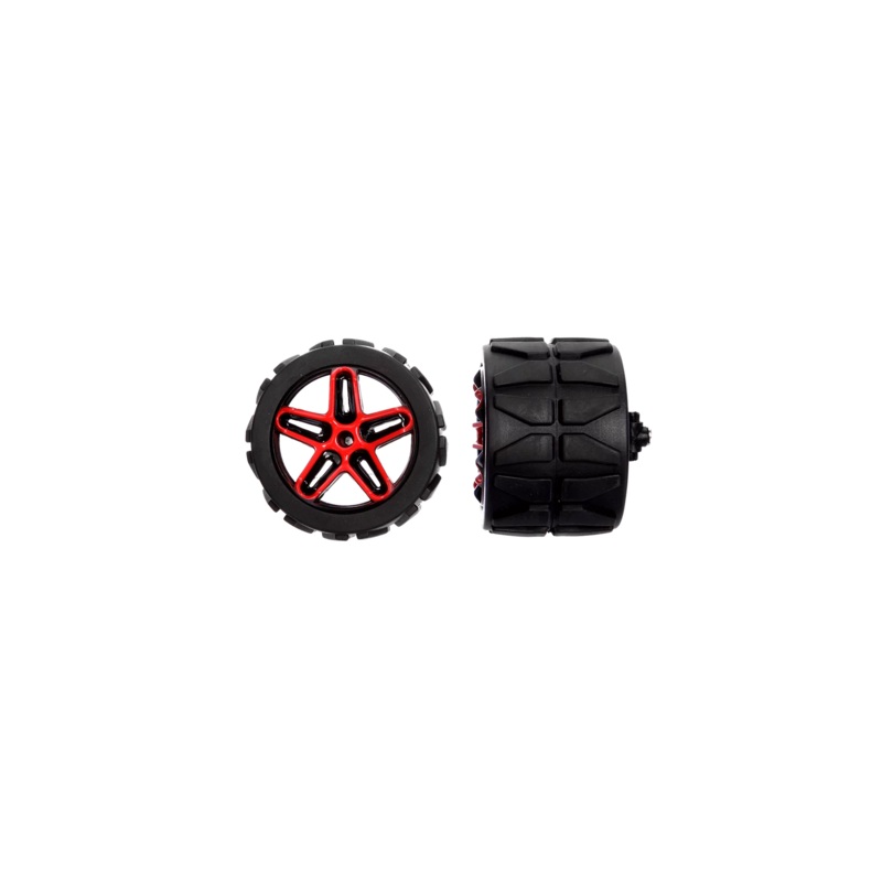 2 tyres with Steering axle for Red Galaxy (370182018)