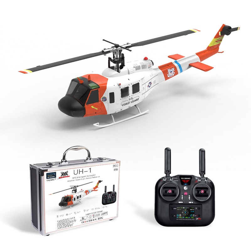 WOLFBUSH  YU XIANG F07S Micro Scale F07S UH-1 Huey 1/34 RTF GPS Rescue RC Helicopter with 1 Battery