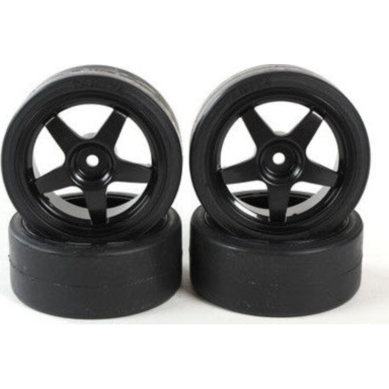 1/10 TT-01 Pre-mounted 26mm Drift Tires, 12mm Hex (4)