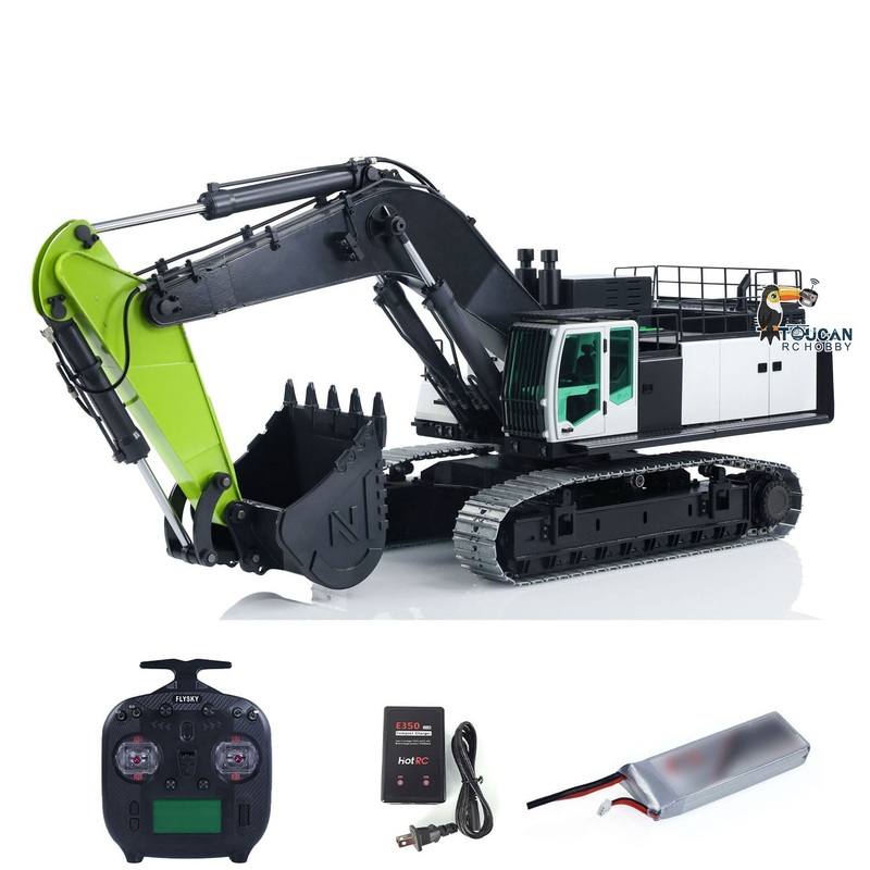 US STOCK Metal RC Hydraulic Excavators 1/12 ZE960G Double Pump RTR Radio Control Digger Construction Vehicle Model Smoke Unit