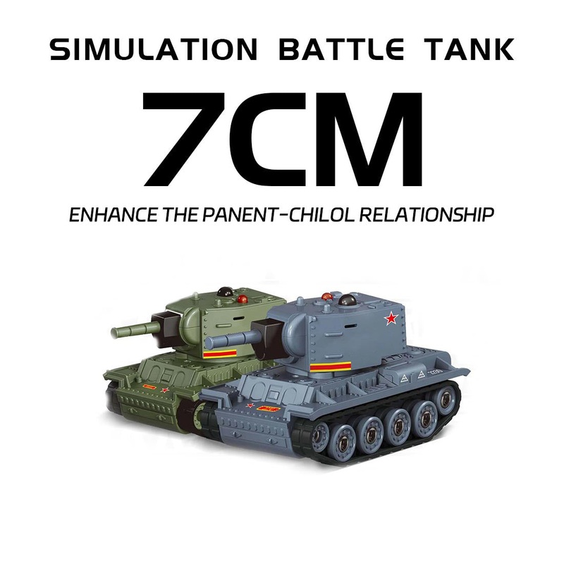 1/64 Super Mini RC Battle Tank IR Combat Rotating Turret Toy Solo Training  1 Green Tank