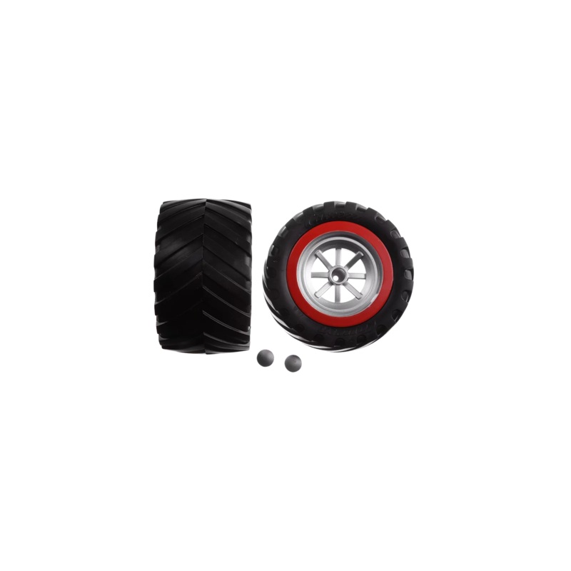 2 rear tyres with wheel rims for Red Scorpion (142018)