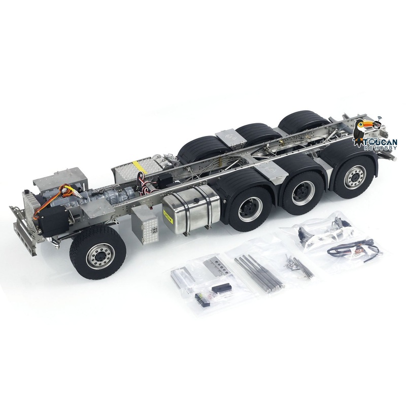 1/14 Metal 8×8 Chassis for 770S JX Model F1650 Crane RC Trucks Electric Cars Light Sound System 3-Speed Transmission DIY Model