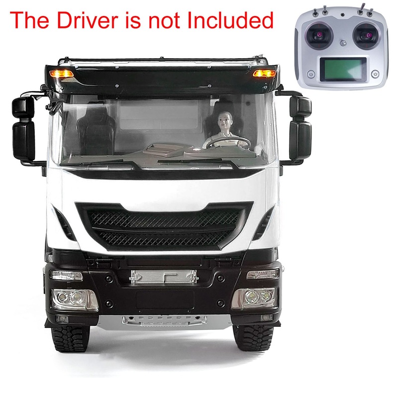 1/14 Toucan 6×6 Metal Hydraulic RC Dumper Truck Remote Controlled Simulation Car Hobby Models 2-speed Gearbox ESC Servo White