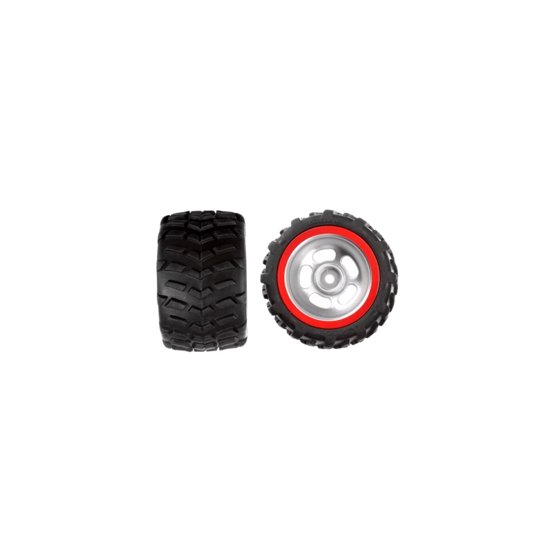 2 rear tyres with wheel rims for Flame Jumper (121006)