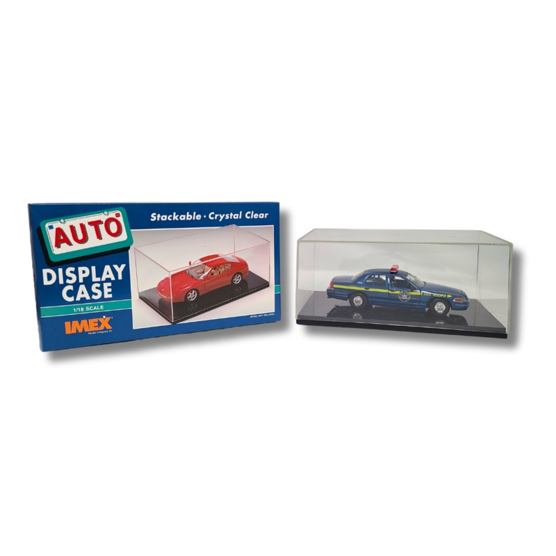 1/18 Scale Auto Display Case – Black| Protective Showcase for Collectibles