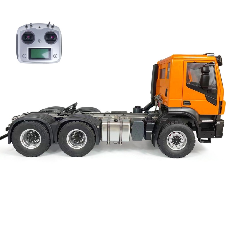 1/14 6×4 RC Tractor Trucks Remote Controlled 2-Speed Transmission Toy Car Metal Chassis PNP Version DIY Hobby Model Comes WITHOUT Light & Sound System