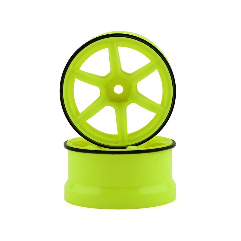 Yokomo 12mm Hex Racing Performer High Traction RWD Drift Wheels (Yellow) (2) (6mm Offset)