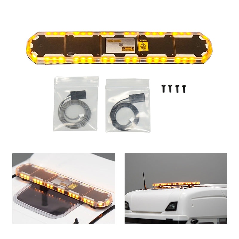 Warning Light LED 5V-6V Plastic Roof Lamp for 1/14 DIY TAMIYA Remote Control Tractor Truck RC Hydraulic Dumper Model Lorry Car Yellow