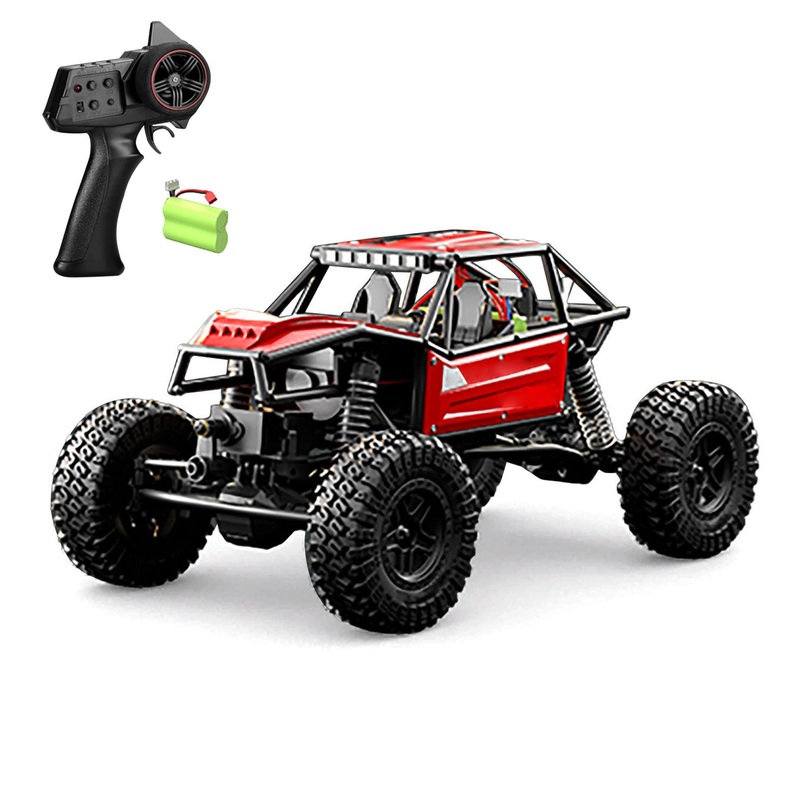1/18 RC Climbing Car 4*4 Remote Control Off Road Vehicle RTR Rock Crawler Car C8808 370 Brushed Motor Battery 20A ESC Lights White