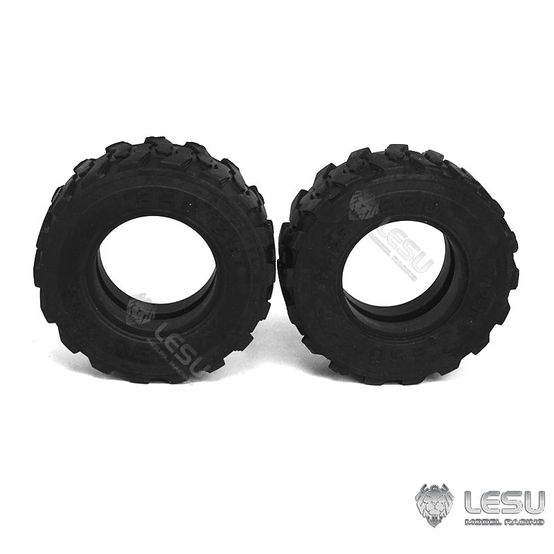 Wheel Tires Tyres Metal Hubs for LESU 1/14 RC Hydraulic Skid Steer Loader A0008 Aoue-LT5H DIY Remote Control Model 1Pair Wheel Tire