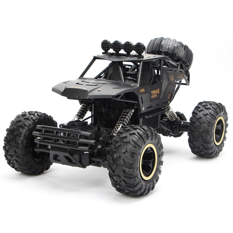 ZWN 1:12 / 1:16 4WD RC Car With Led Lights – 2.4G Radio Remote Control Cars Buggy Off-Road Control Trucks Boys Toys for Children 37CM Black 1B Alloy
