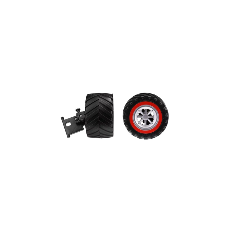 2 Front wheels with Steering axle for Red Scorpion (142018)