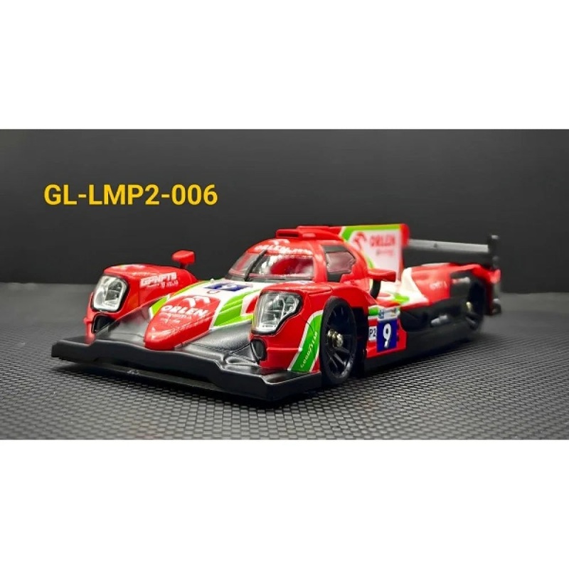 1-28 GL LMP2 #006(9) – RED/GREEN Painted Body (102mm WB) [GL Racing]  GL-LMP2-006