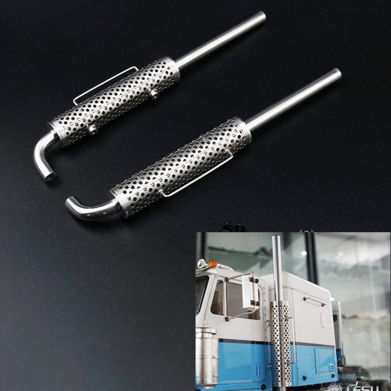 1/14 Scale LESU RC Model Part Metal Chimney 1pair for DIY TAMITA KING Globe Truck Car Radio Control Vehicle A