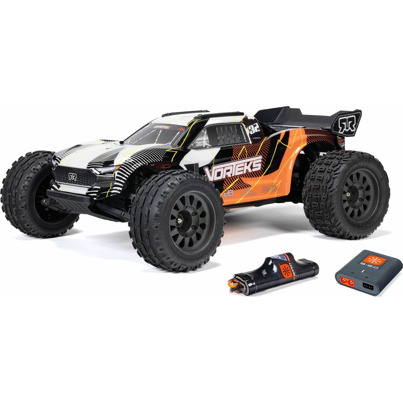 1/10 VORTEKS MEGA 550 2WD Stadium Truck RTR with Battery & Charger, Orange