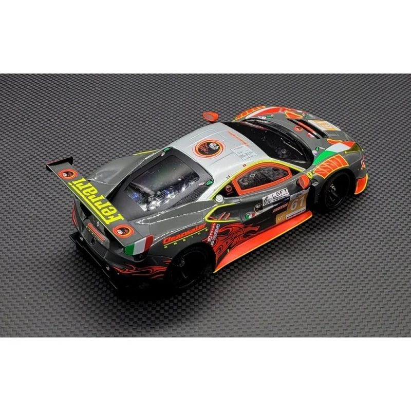 1-28 GL 488 GT3 Body 007 (Grey-Orange) (98mm) for Mini-Z [GL Racing] GL-488-GT3-007