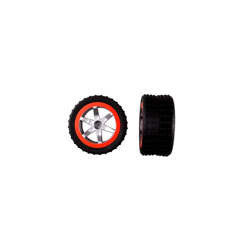2 rear tyres with wheel rims for Agent Black Pursuit (162077)