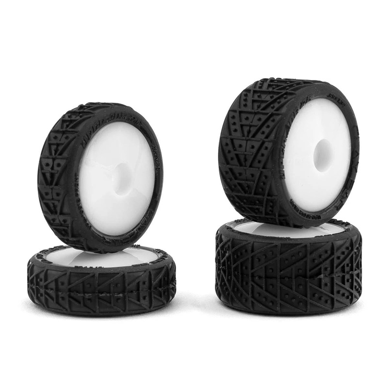UpGrade RC Clay Bar Pre-Mounted Front and Rear Clay Tires for Losi Micro-B (White)