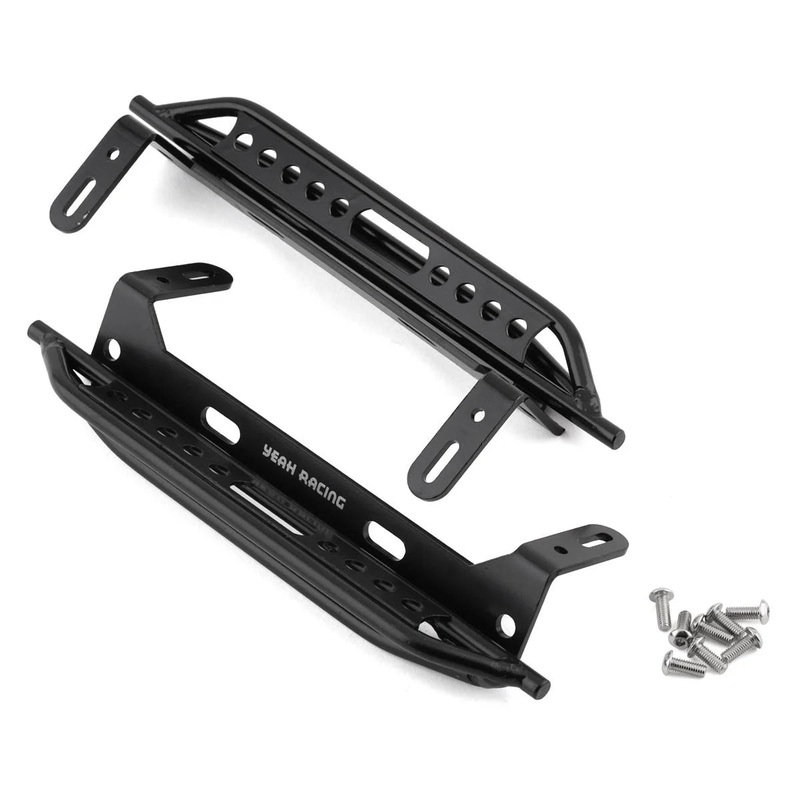 Yeah Racing Steel Rock Sliders for Traxxas TRX-4 (Black) (2)