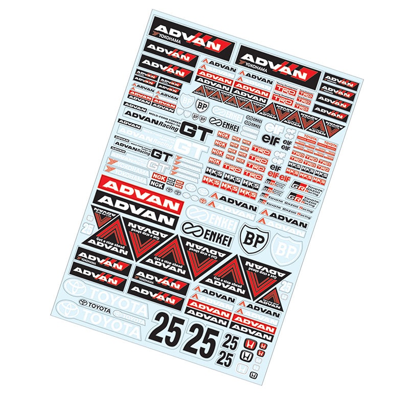 1-10 SLAPS: ADVAN YOKOHAMA TOYOTA DECAL SHEET LBWK DRIFT STICKERS [TEAM-C] ADVAN903