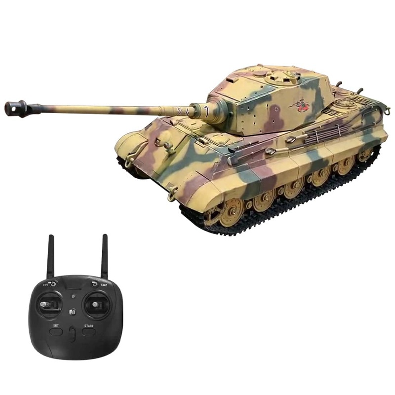 1/16 2.4G German Henschel King Tiger Heavy RC Metal Military Tank Model Toy