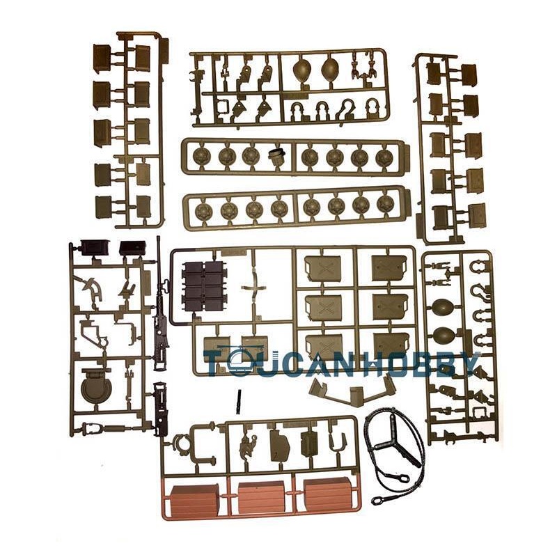 US STOCK Henglong 1:16 Scale 2.4Ghz USA M26 Pershing RC Tank 3838 Plastic Decoration Parts Bag Accessory Decorative Part