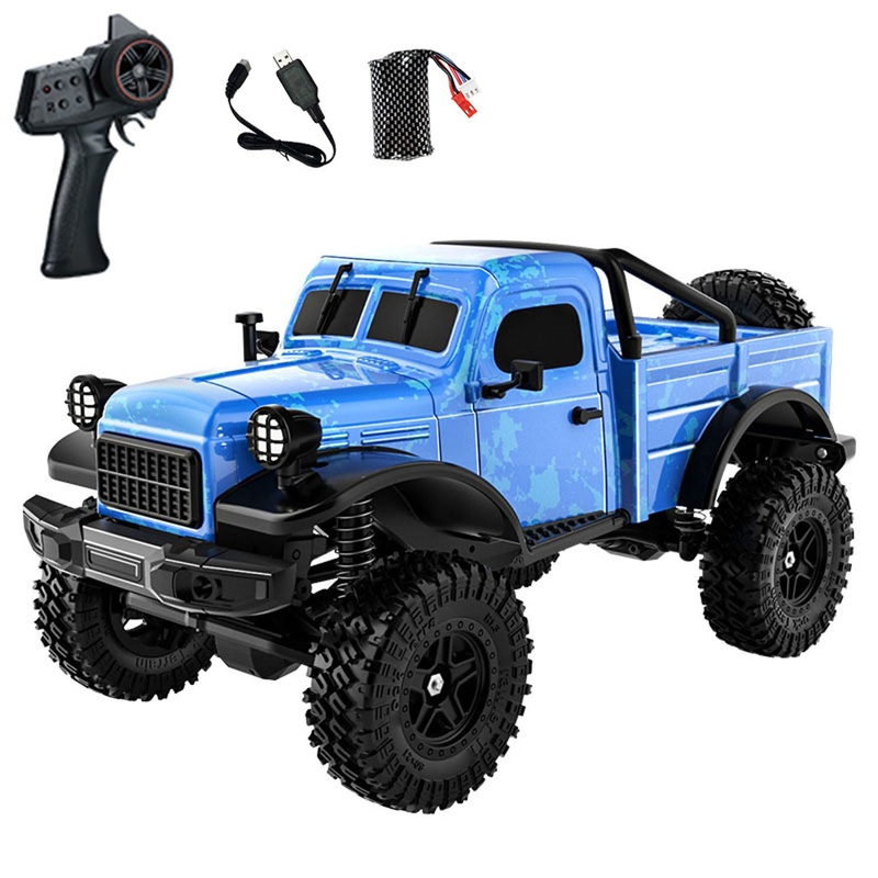 1/18 Remote Control 4WD Rock Crawler Car Simulation Pickup Truck 2.4GHz RC Crawler Brushed Motor Battery Light Ready to Run Red