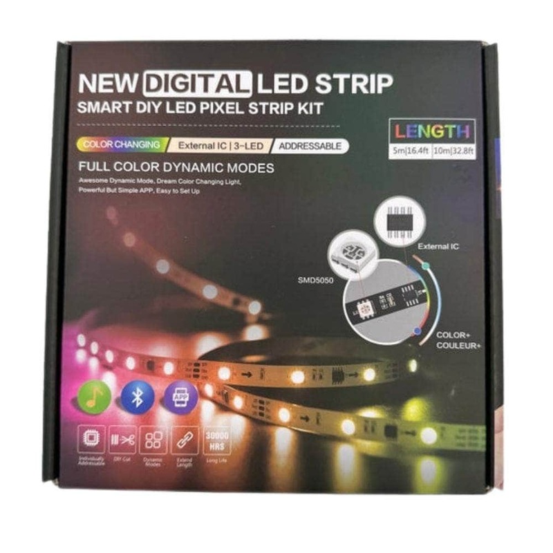 DIY – 12V Addressable LED Strip Kit with Bluetooth App Music Control